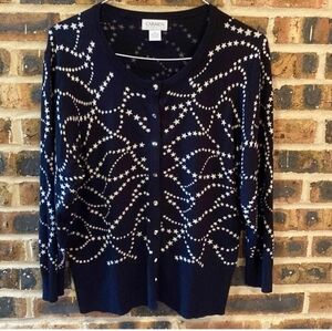 Carmen Marc Valvo Women's Cardigan Sweater Size XL.